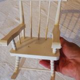 Vintage wooden rocking chair for dolls