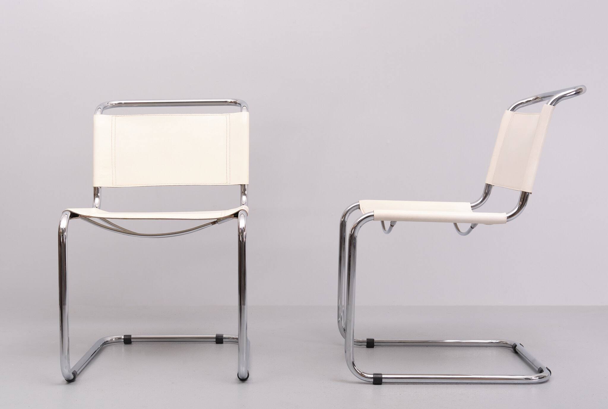 Pair Mart Stam s33 cantilever chairs 1970s