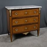 Small chest of drawers in amboyna and rosewood, Louis XVI style – 1940