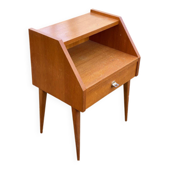 1970s Scandinavian oak bedside table