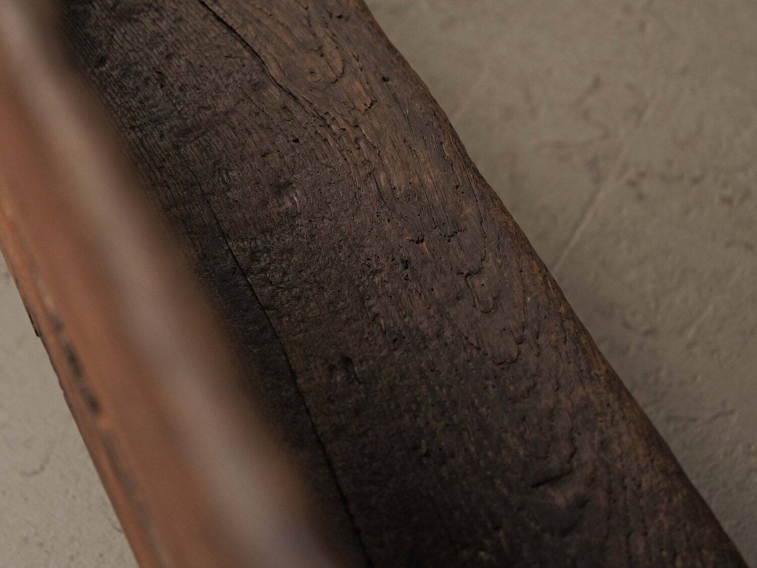 Farm bench in solid wood, Art-Populaire, 19th century