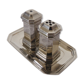 Silver metal salt and pepper set