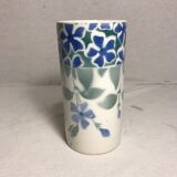 Former roller kg lunéville white porcelain vase + flowers vintage designs