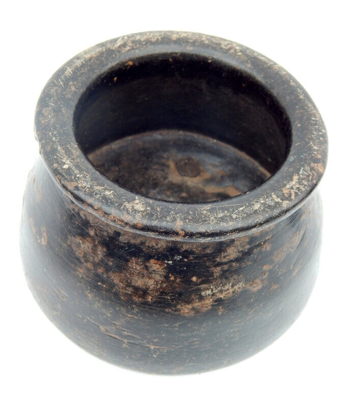 Stone pot antique mortar empty pockets stone pot India