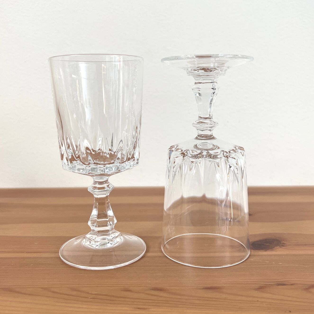 Vintage cristal d'Arques glasses - Louvre model