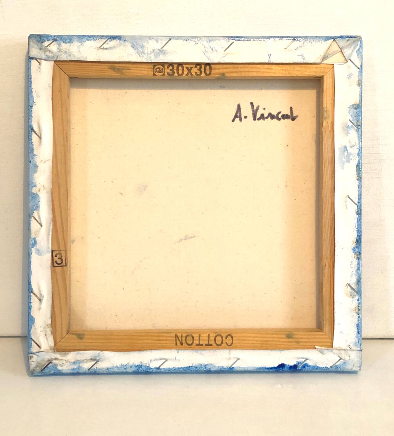 Abstract Blue Oil Painting