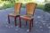 Pair of Art Deco chairs in velvet and solid wood