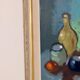 Original Swedish oil on canvas from the mid-1960s "Still Life with Bottles and Fruits" by Kurt
