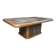 Table basse brutaliste en chêne et pierre, années 1970