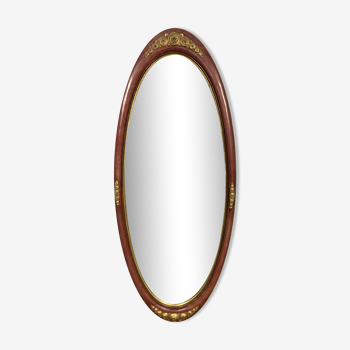 Miroir ovale époque art déco 45x110cm