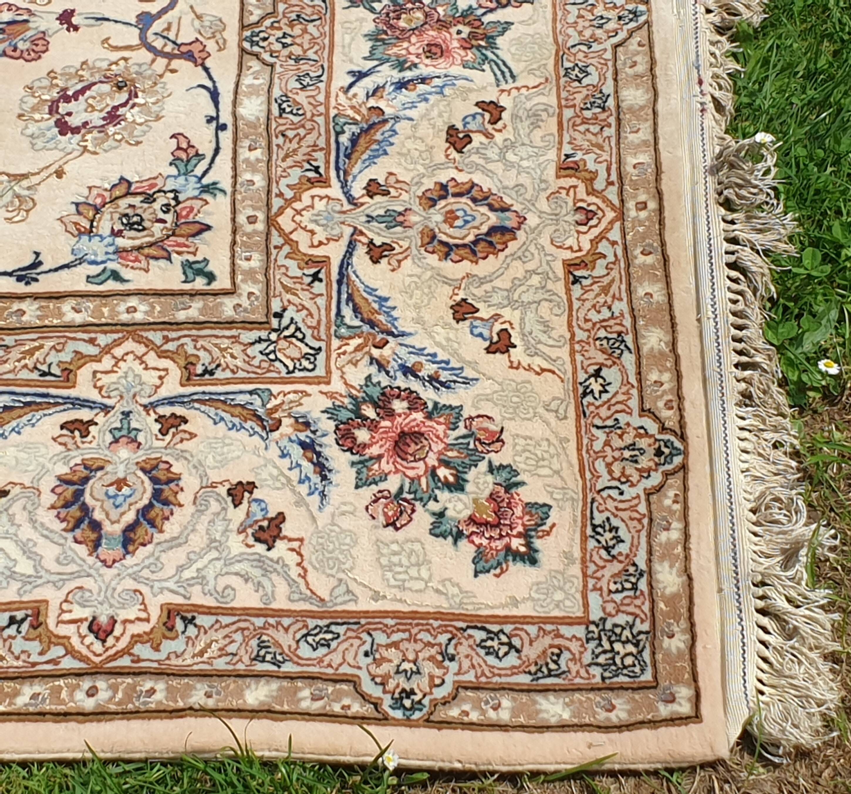 Vintage Isfahan Rug, Rug, carpet 225x150cm (7.4x4.9 ft) Floral Pattern
