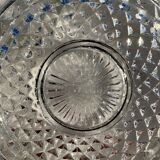Flat ramequin in chiseled glass
