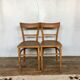 Paire de chaises bistrot troquet Fischel 1950