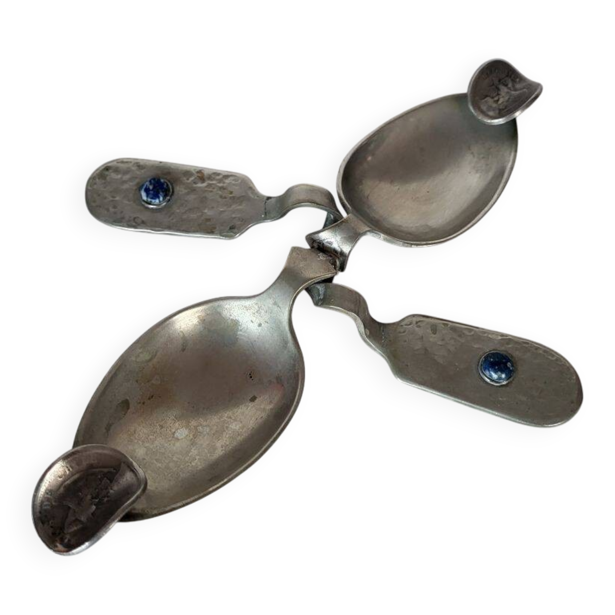 Unique Art & Crafts Ashtray Silver Plated Spoons