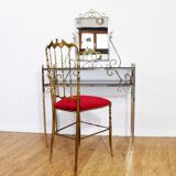 Vintage dressing table and chair Italy 1970