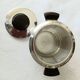 Art Deco coffee and tea service, silver-plated metal tray.