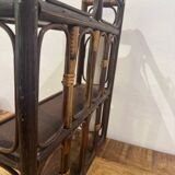 Vintage rattan wall shelf