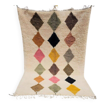 Tapis beni mrirt fait main taille 150 x 250 cm