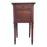 Antique bedside table in wood and marble