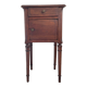 Antique bedside table in wood and marble