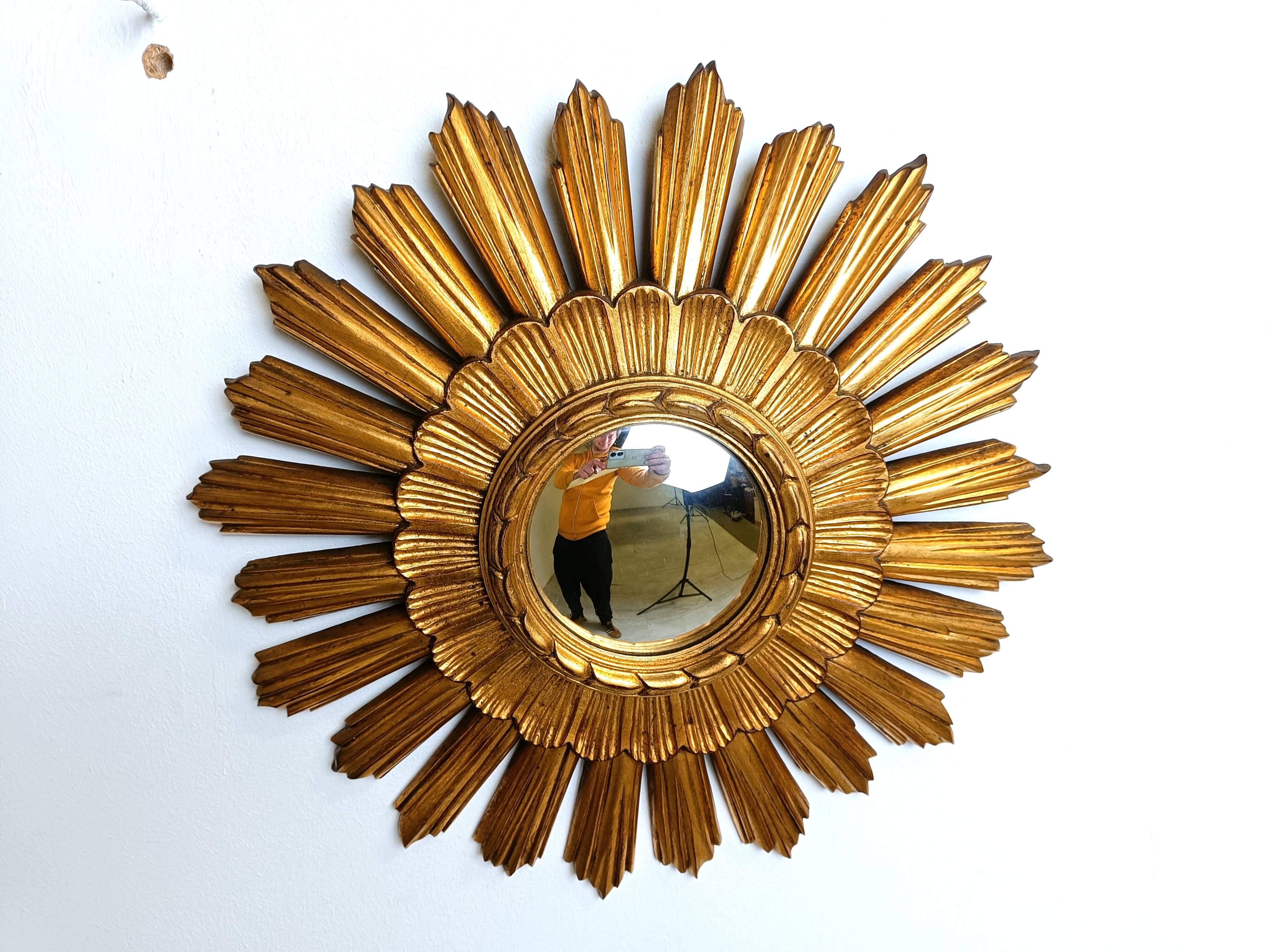 Vintage sunburst mirror, 1960s