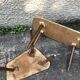 Lot of two vintage coffee tables feet compass