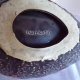 Flat vase Vallauris enamelled ceramic