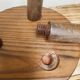 Wooden tripod stool