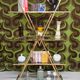 Etagère design en laiton année 80