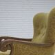 1960s, Danish armchair, furniture cotton/wool fabric, solid oak wood.