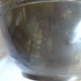 Cache pot brass floral décor