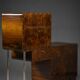 Cabinet de bar Art Déco – forme asymétrique – Pologne, années 1930