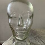 Vintage molded glass hat head from the 60s