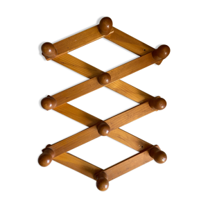 Porte-manteaux accordéon en pin