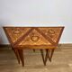Italian Marquetry Five Piece Triangle Table