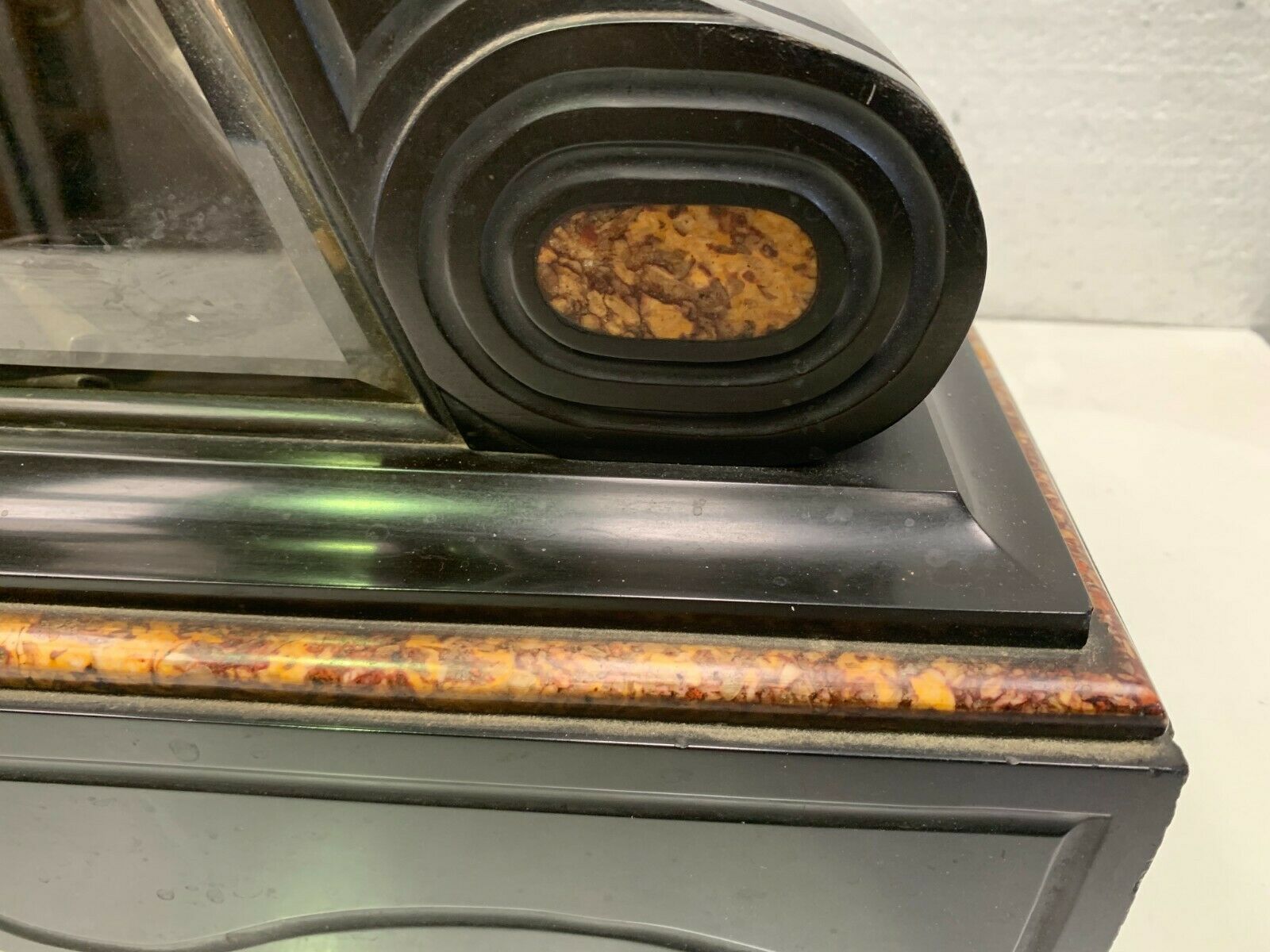 Napoleon III clock in black marble Pendulum Pendulum with mercury XIX century