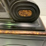 Napoleon III clock in black marble Pendulum Pendulum with mercury XIX century