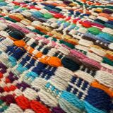 Tapis vintage en laine multicolore 150x187 cm, années 1970