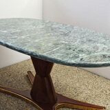 Table in rosewood and marble by Vittorio Dassi for Mobili Moderni Lissone, 1950