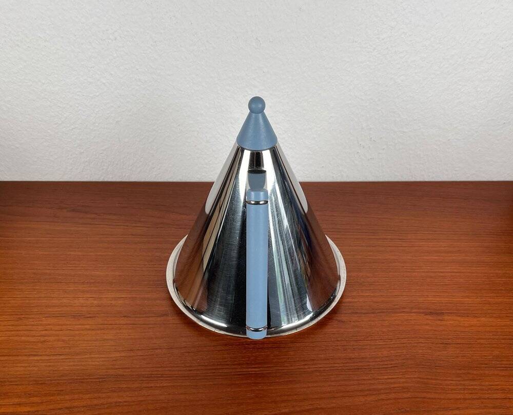 Postmodern German stainless steel kettle by Fissler, 1980s.
