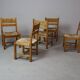 Set of 5 vintage chairs by Tage Poulsen for Gramrode Møbelfabrik, 1970's