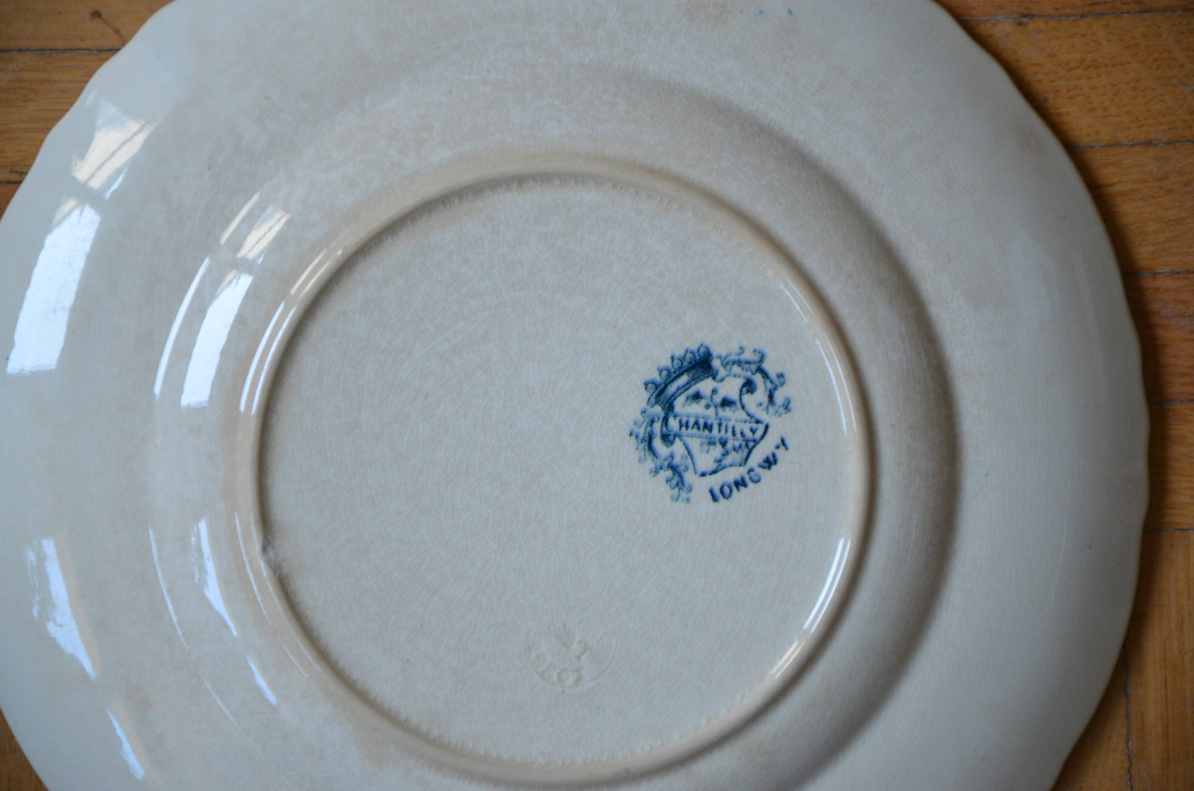 Lot de 4 assiettes Chantilly de la manufacture Longwy