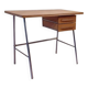 Petit bureau vintage en bois et métal