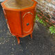 Vintage octagonal bar cabinet – leather top – Art Deco style – years