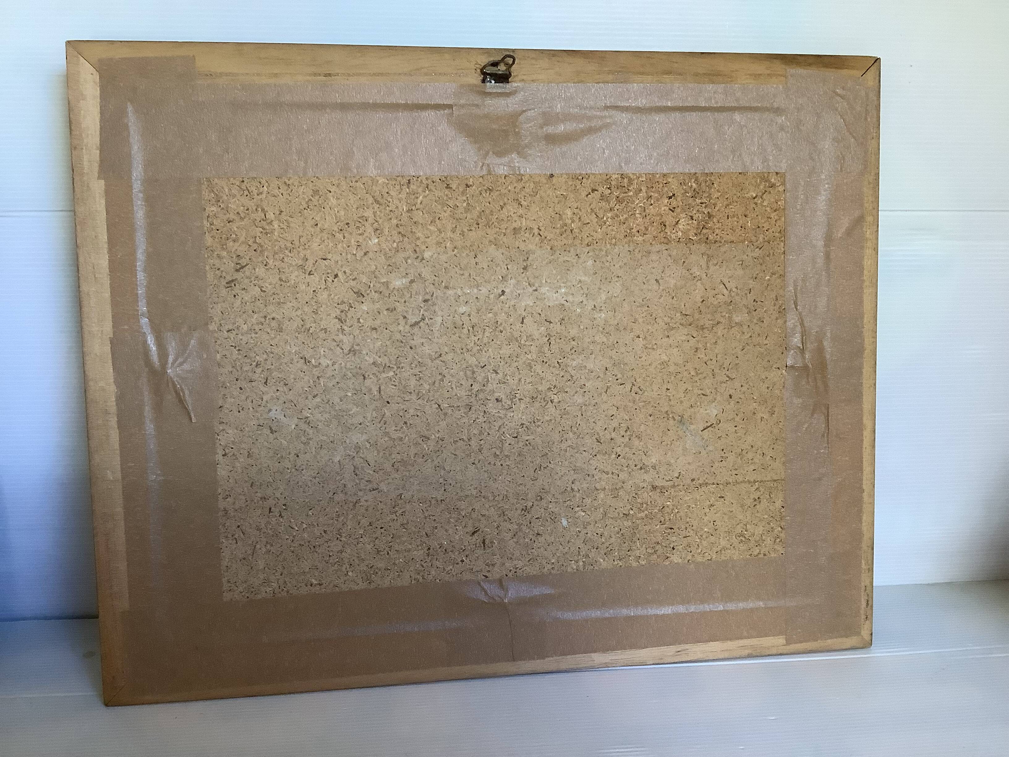 Signed marine painting on hardboard