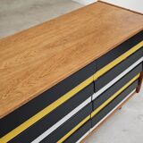 Buffet commode U453 jaune 8 tiroirs bois par Jiri Jiroutek pour Interier Praha 1960