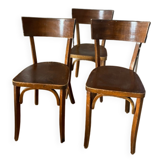 Set of 3 vintage bistro chairs