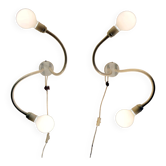 Appliques design XL double feux articulés Space-age - années 70