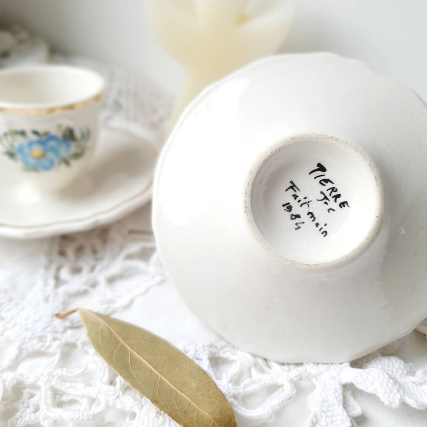 Duo coquetiers stamped and signed