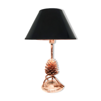 Hollywood regency pine cone table light, Italy, 1970